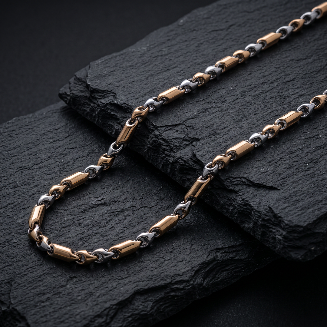 Axiom Barrel-Link Two-Tone Men’s Chain