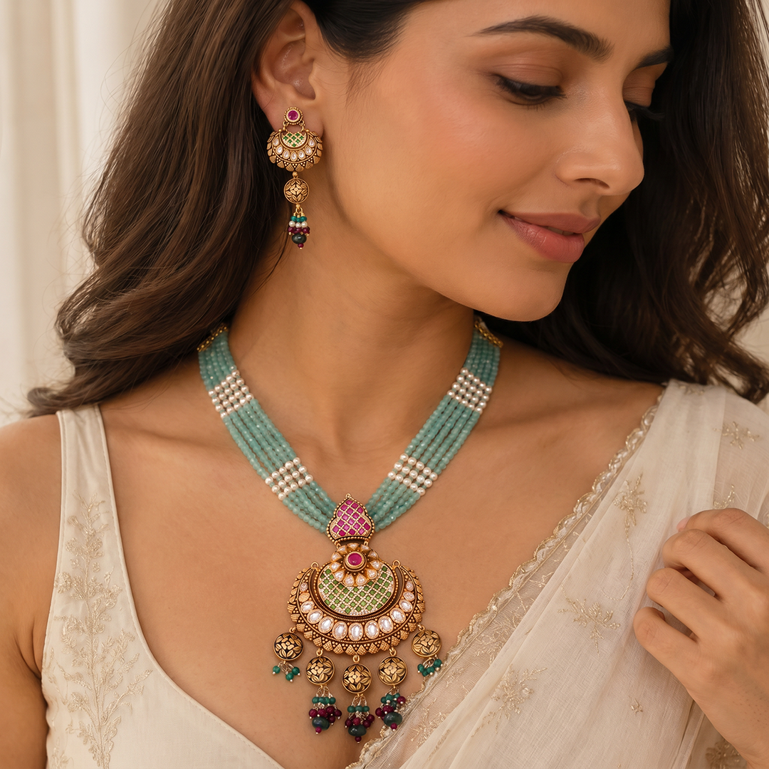Maharani Panna Chand Pendant Set