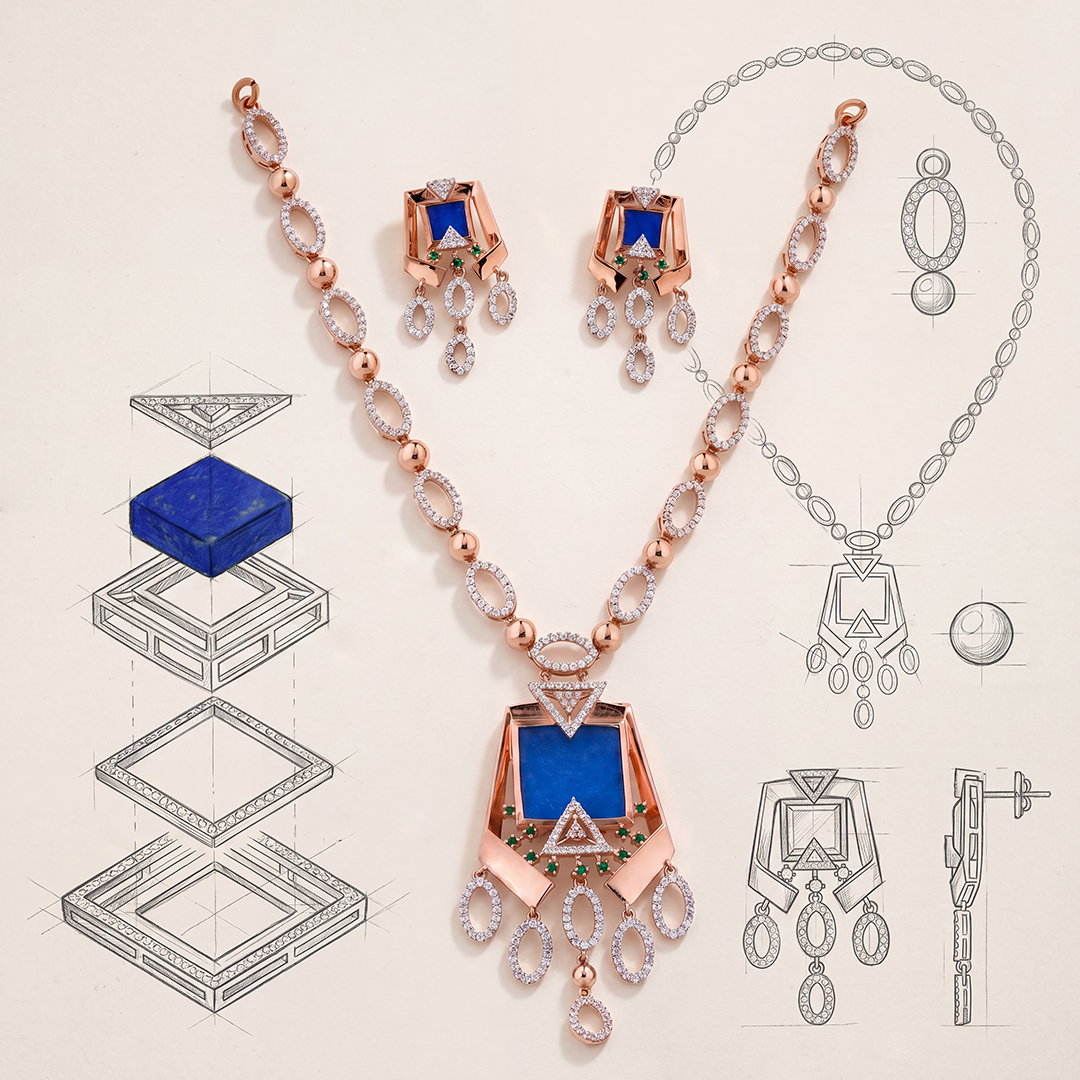 Azuré Architect Necklace Set