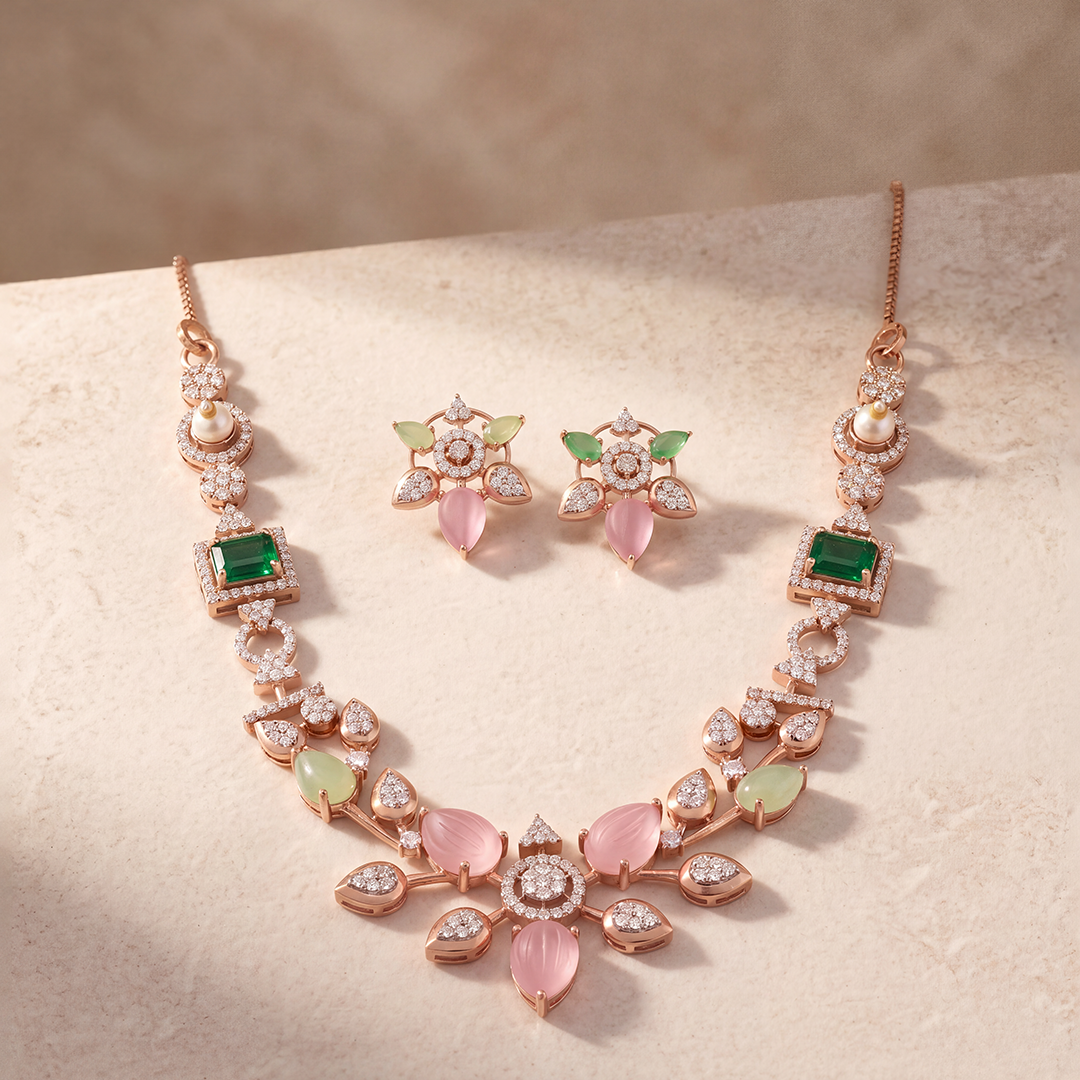 Verdant Blush Necklace Set