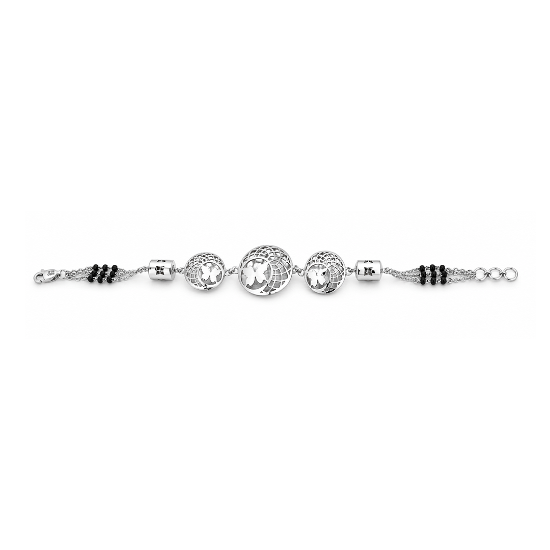 Lattice Bloom Trio Ladies Bracelet | 925 Sterling Silver