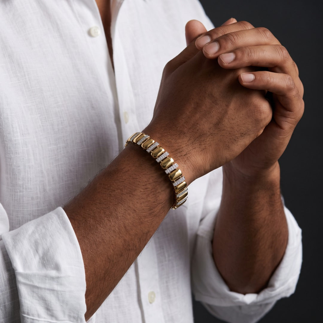 Cushion Pavé Link Bracelet