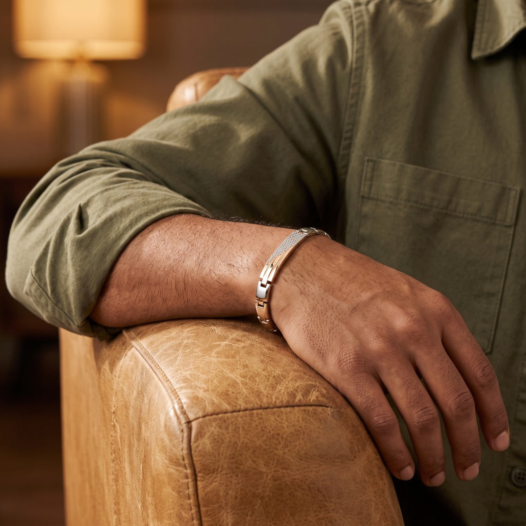 Linear ID Plate Slim Bracelet