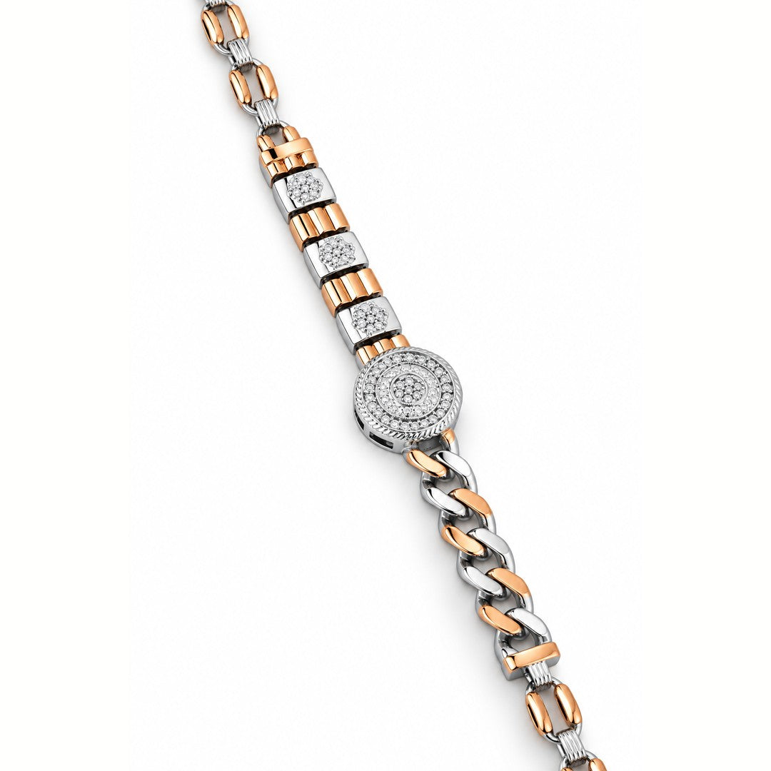 Orbit Pavé Disc Link Bracelet