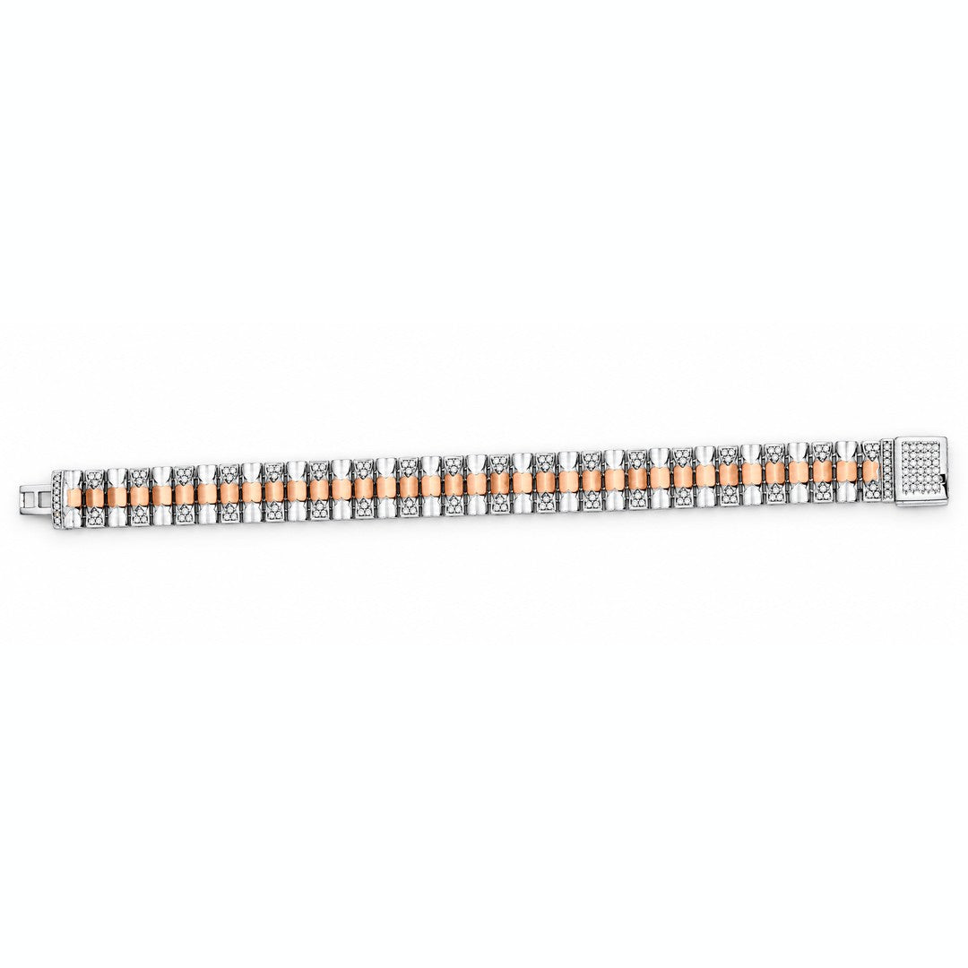 Triple Row Rose Pavé Bracelet