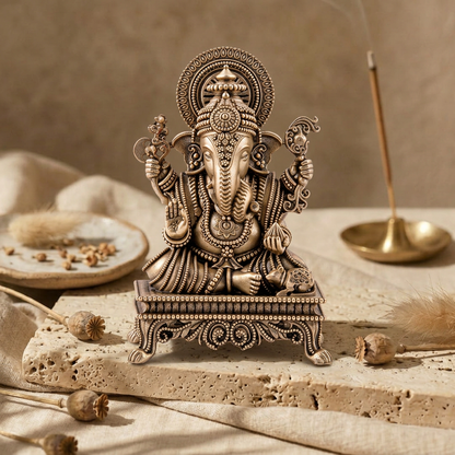 Antique Finish Lord Ganesha Decorative Idol