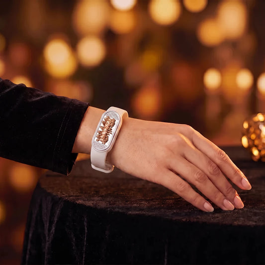 Heritage Sculpture White Flexible Strap Bracelet | 925 Sterling Silver