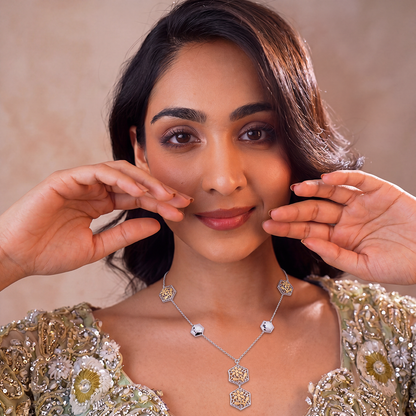 Hexa Bloom Drop Necklace