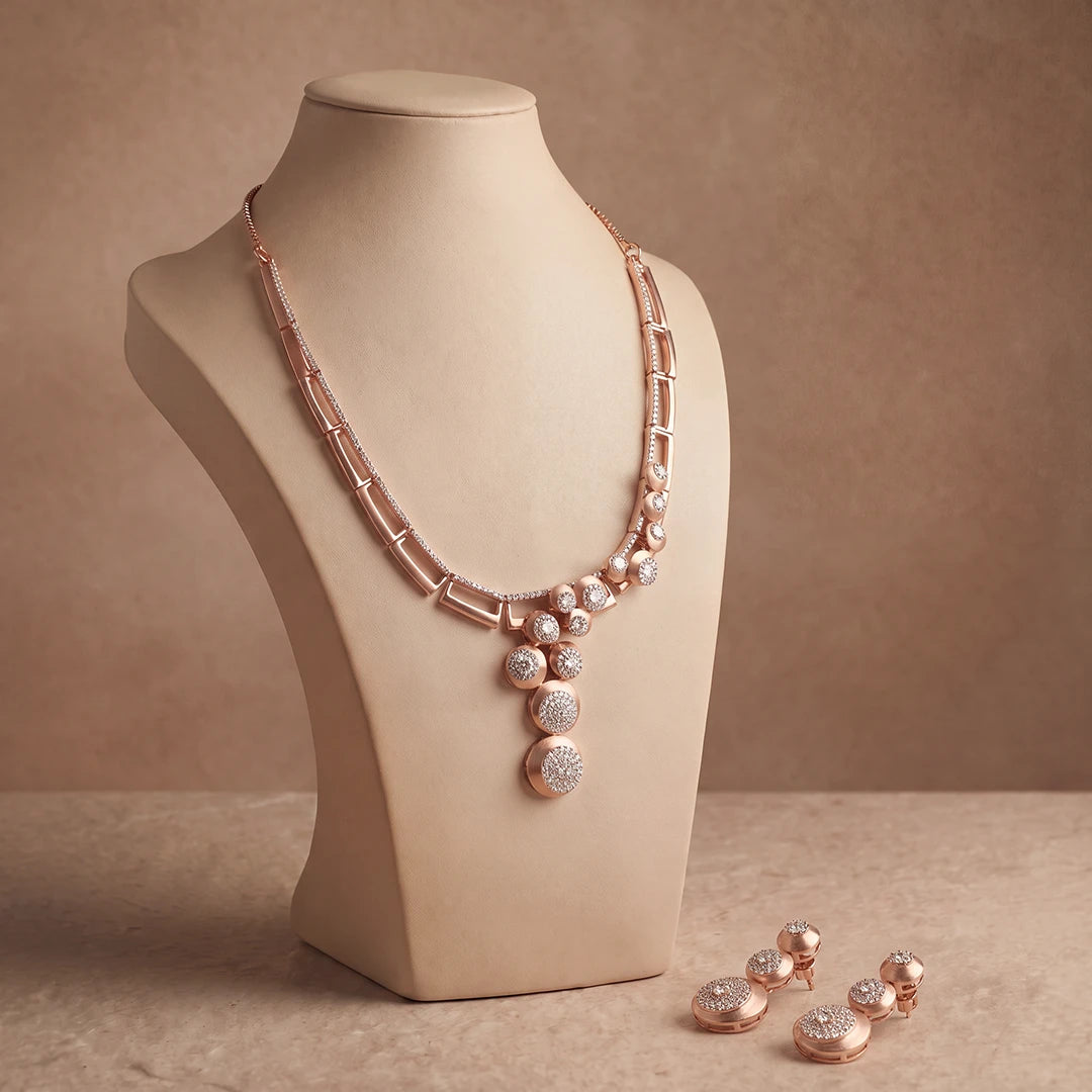 Lumière Cascade Necklace Set | 925 Sterling Silver
