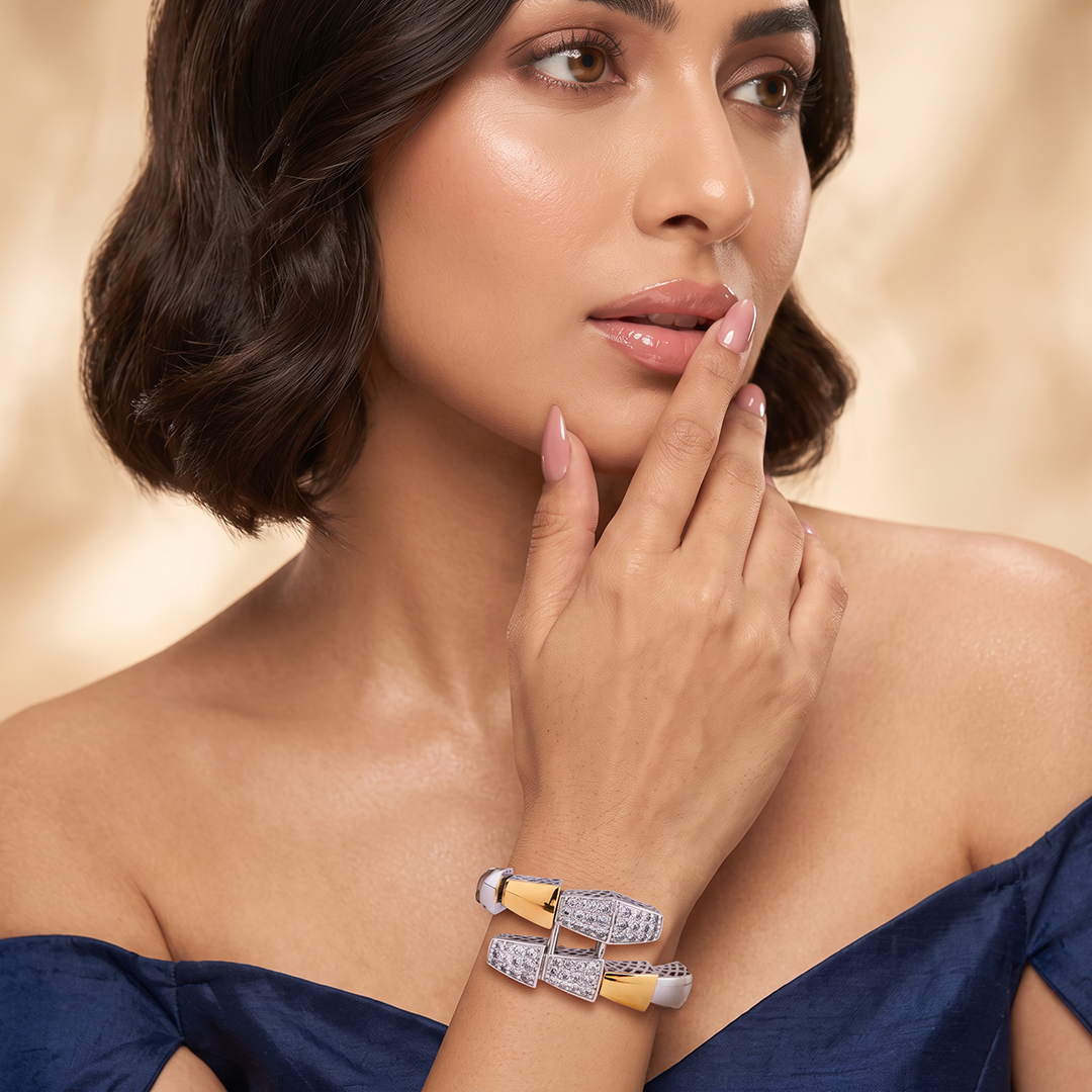 Elysian Duo Arc Pavé Bracelet