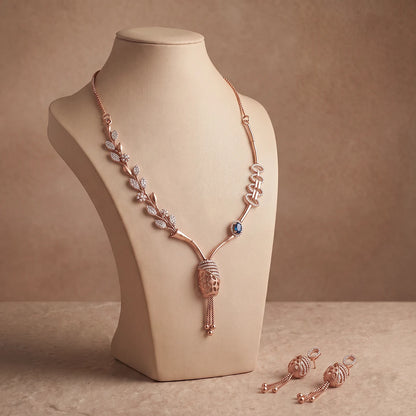 Botanica Tassel Statement Necklace Set | 925 Sterling Silver