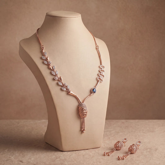Botanica Tassel Statement Necklace Set | 925 Sterling Silver