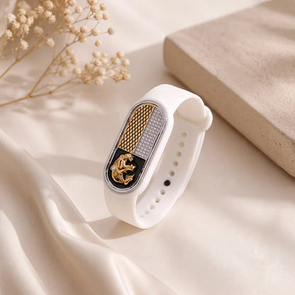 Regal Lion Flexible Strap Bracelet | 925 Sterling Silver