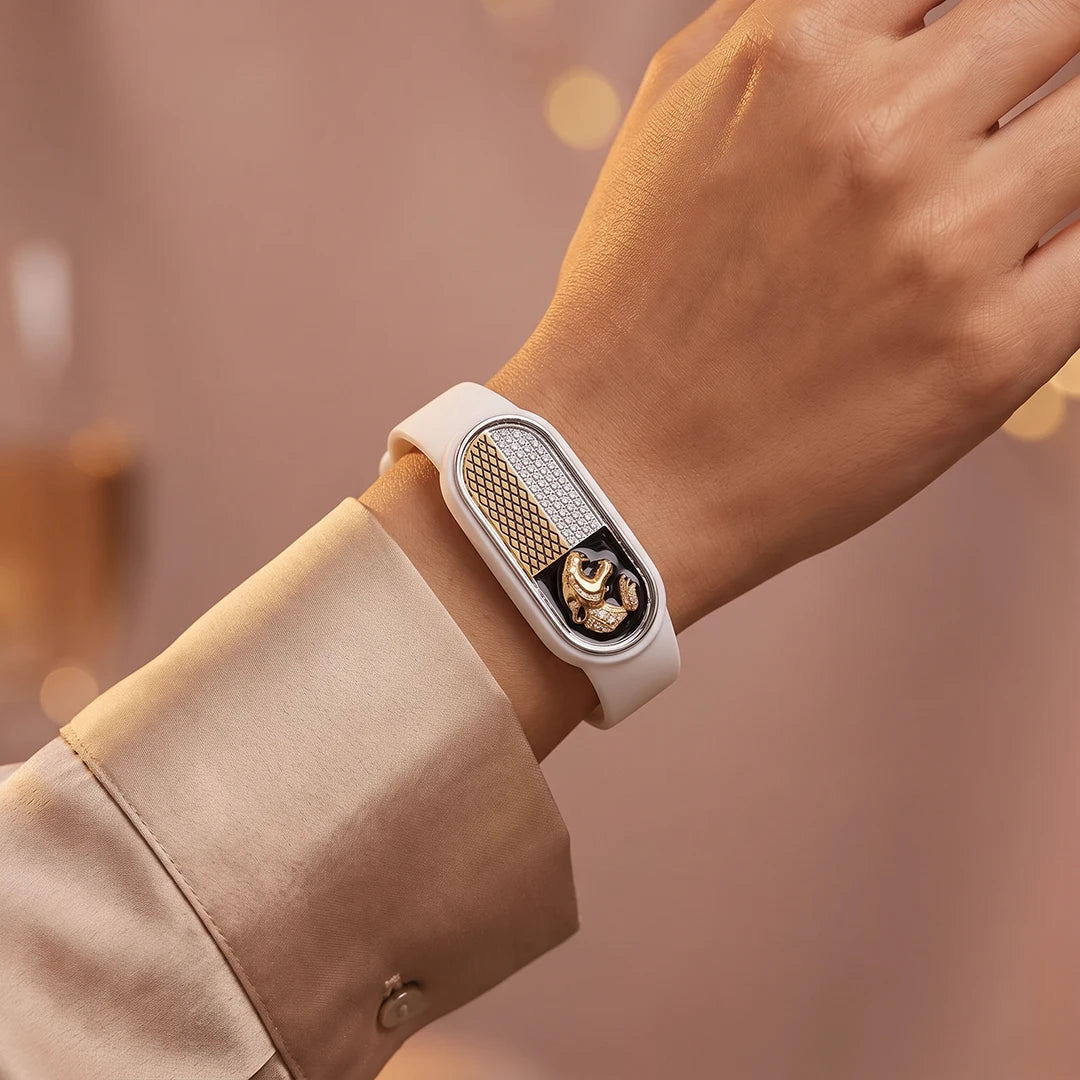 Regal Lion Flexible Strap Bracelet | 925 Sterling Silver