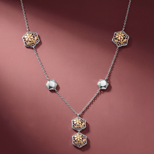 Hexa Bloom Drop Necklace
