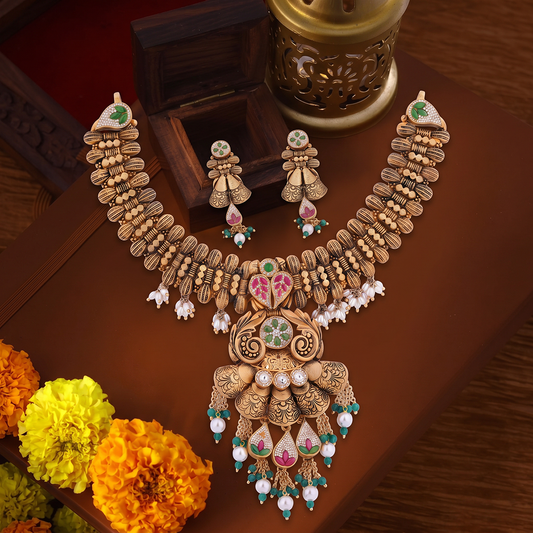 Rajsi Padma Ghungroo Necklace Set