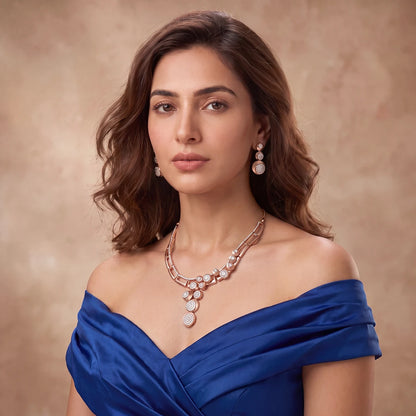 Lumière Cascade Necklace Set | 925 Sterling Silver
