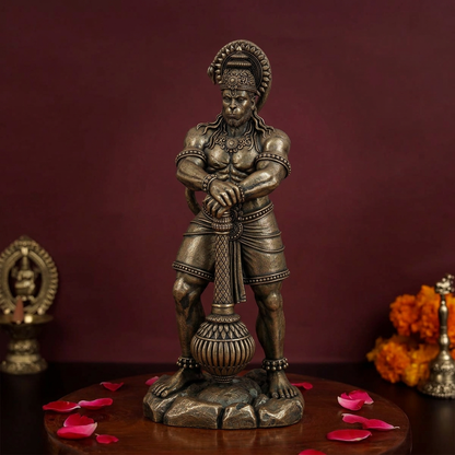 Antique Finish Lord Hanuman Idol with Gada