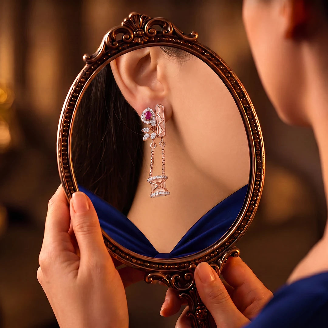 Rosé Loop Tassel Necklace Set | 925 Sterling Silver