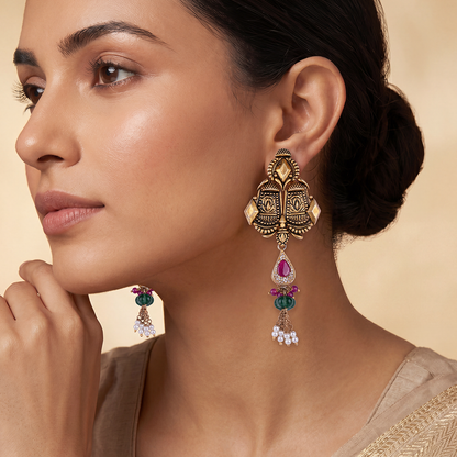 Rajwada Jharokha Necklace Set