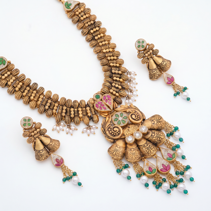 Rajsi Padma Ghungroo Necklace Set