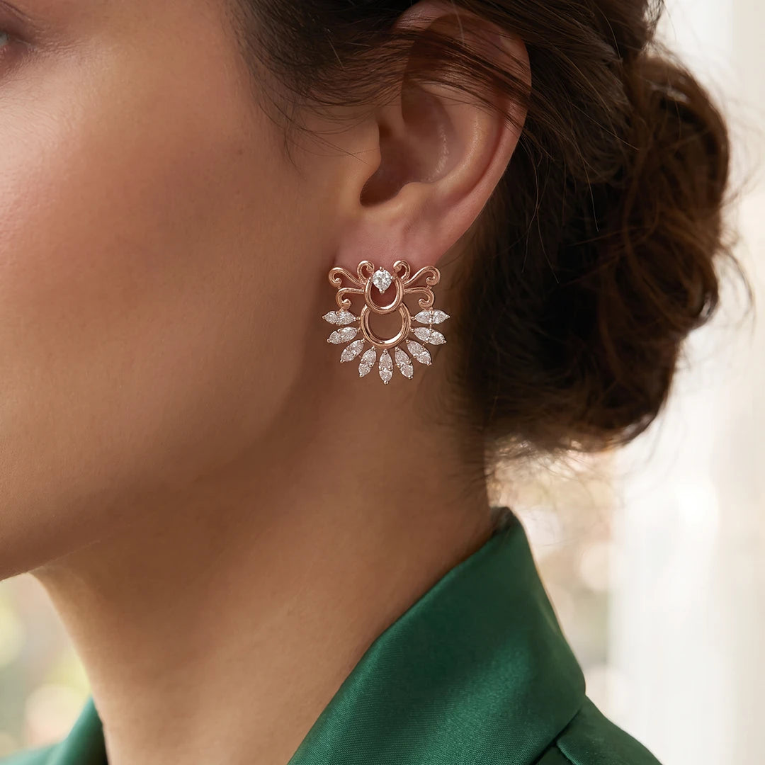 Rosé Halo Ruby-Tone Necklace Set | 925 Sterling Silver