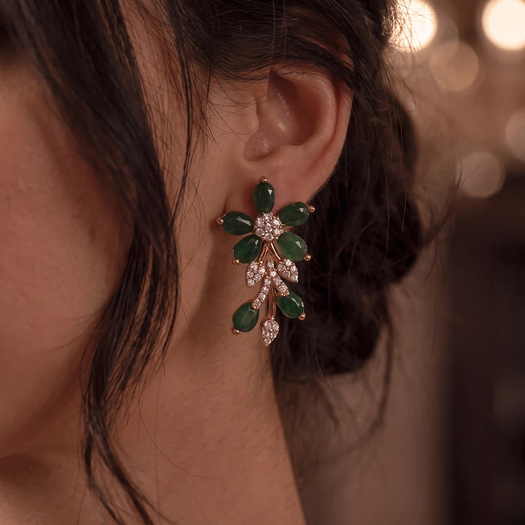 Verdant Bloom Vine Necklace Set | 925 Sterling Silver