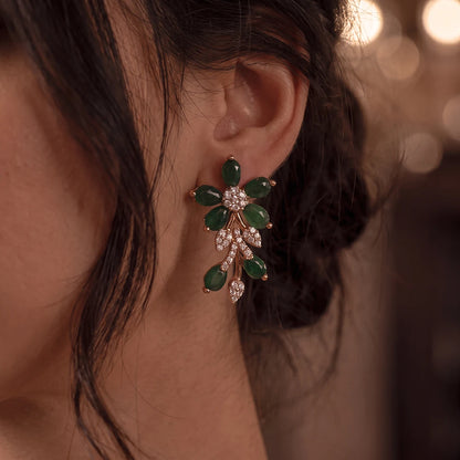 Verdant Bloom Vine Necklace Set | 925 Sterling Silver