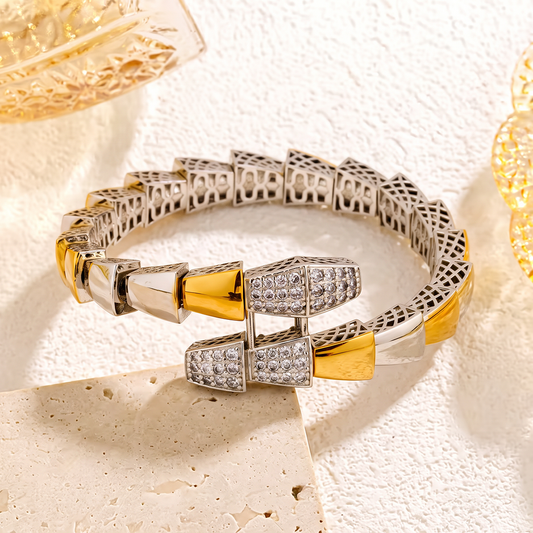 Elysian Duo Arc Pavé Bracelet
