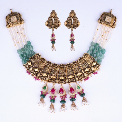 Rajwada Jharokha Necklace Set