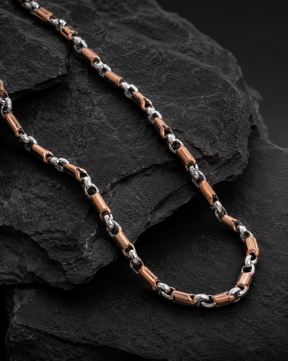 Axiom Barrel-Link Two-Tone Men’s Chain