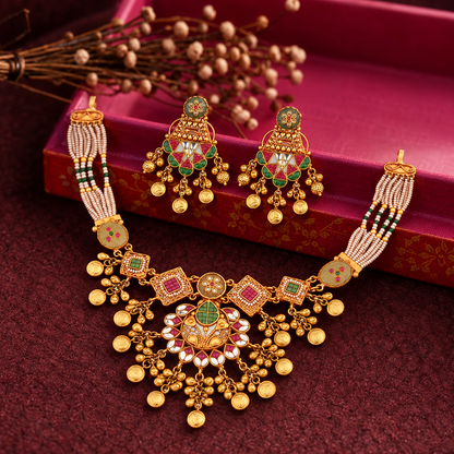 Pearl-Strand Heritage Necklace Set with Matching Earrings