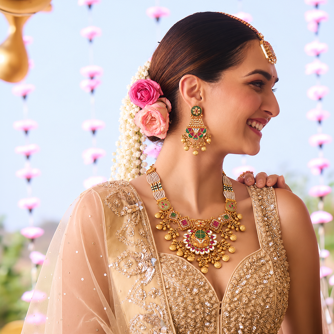 Pearl-Strand Heritage Necklace Set with Matching Earrings