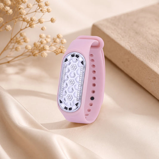 Blush Geo Matrix Flexible Strap Bracelet | 925 Sterling Silver