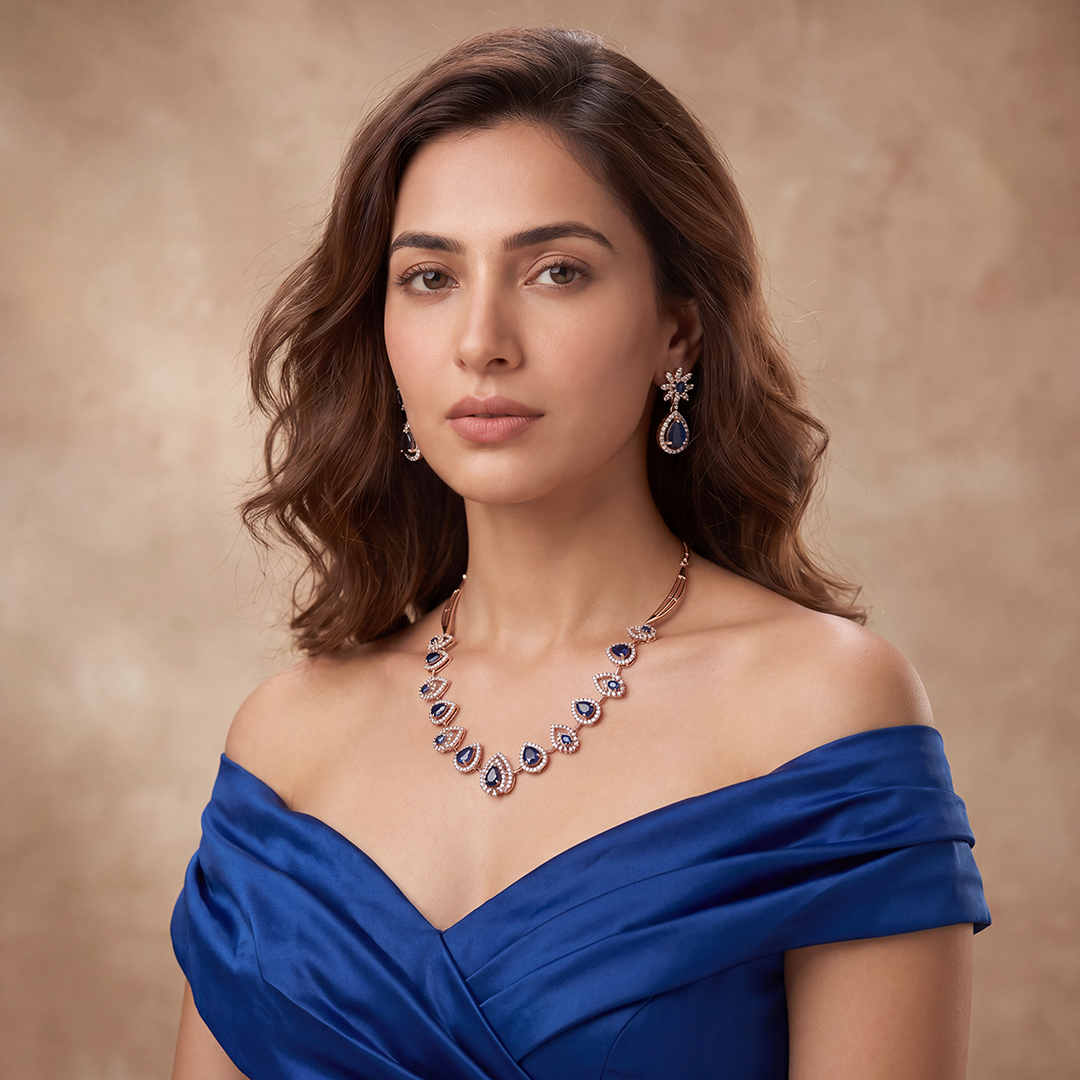 Sapphire Muse Necklace Set