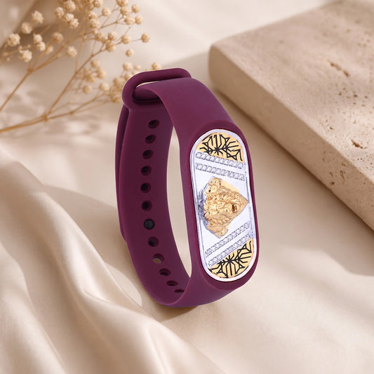 Regal Heritage Crest Flexible Strap Bracelet | 925 Sterling Silver
