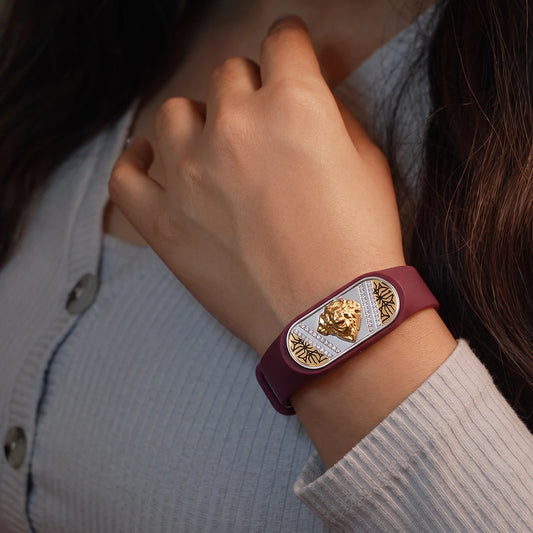 Regal Heritage Crest Flexible Strap Bracelet | 925 Sterling Silver
