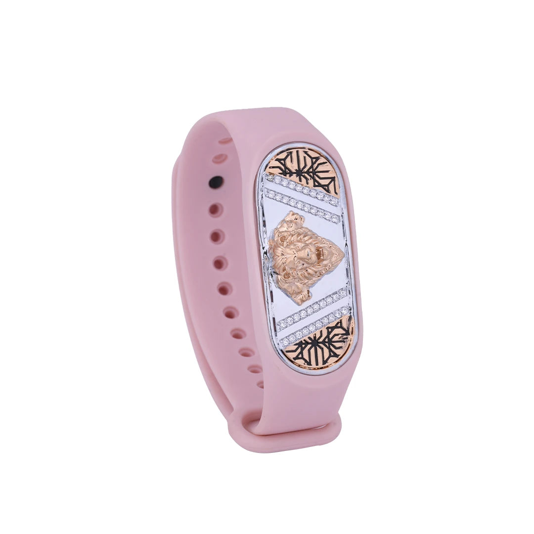 Blush Ganesha Heritage Flexible Strap Bracelet | 925 Sterling Silver