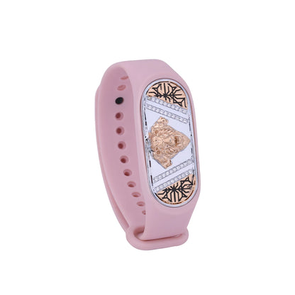 Blush Ganesha Heritage Flexible Strap Bracelet | 925 Sterling Silver