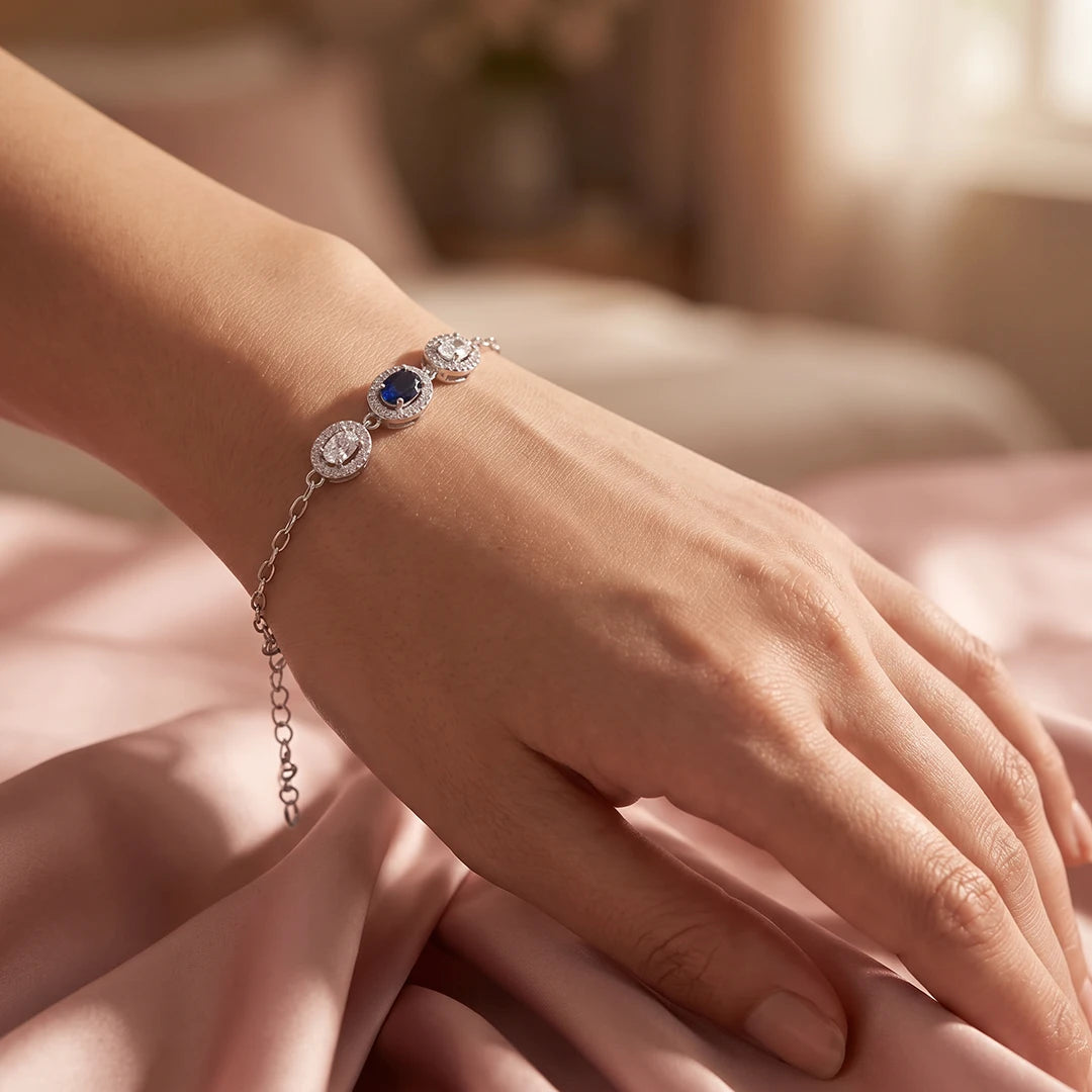 Geometric Square Link Ladies Bracelet | 925 Sterling Silver (Copy)