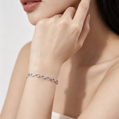 Infinity Sparkle Ladies Bracelet | 925 Sterling Silver