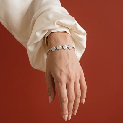 Four Heart Pavé Ladies Bracelet | 925 Sterling Silver