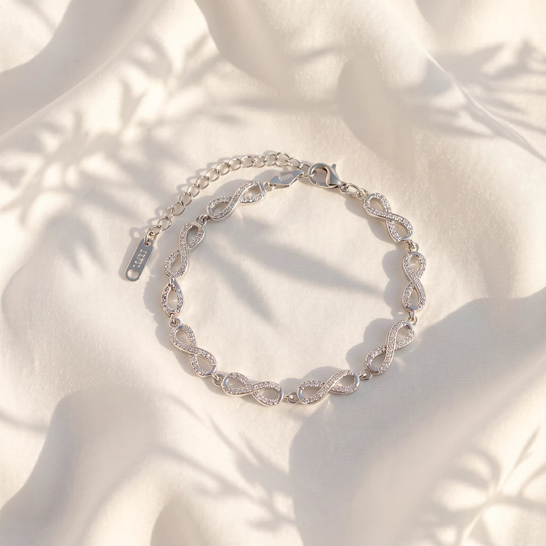 Infinity Sparkle Ladies Bracelet | 925 Sterling Silver