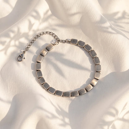 Brushed Square Flex Ladies Bracelet | 925 Sterling Silver