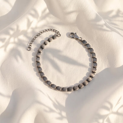 Antique Square Flex Ladies Bracelet | 925 Sterling Silver