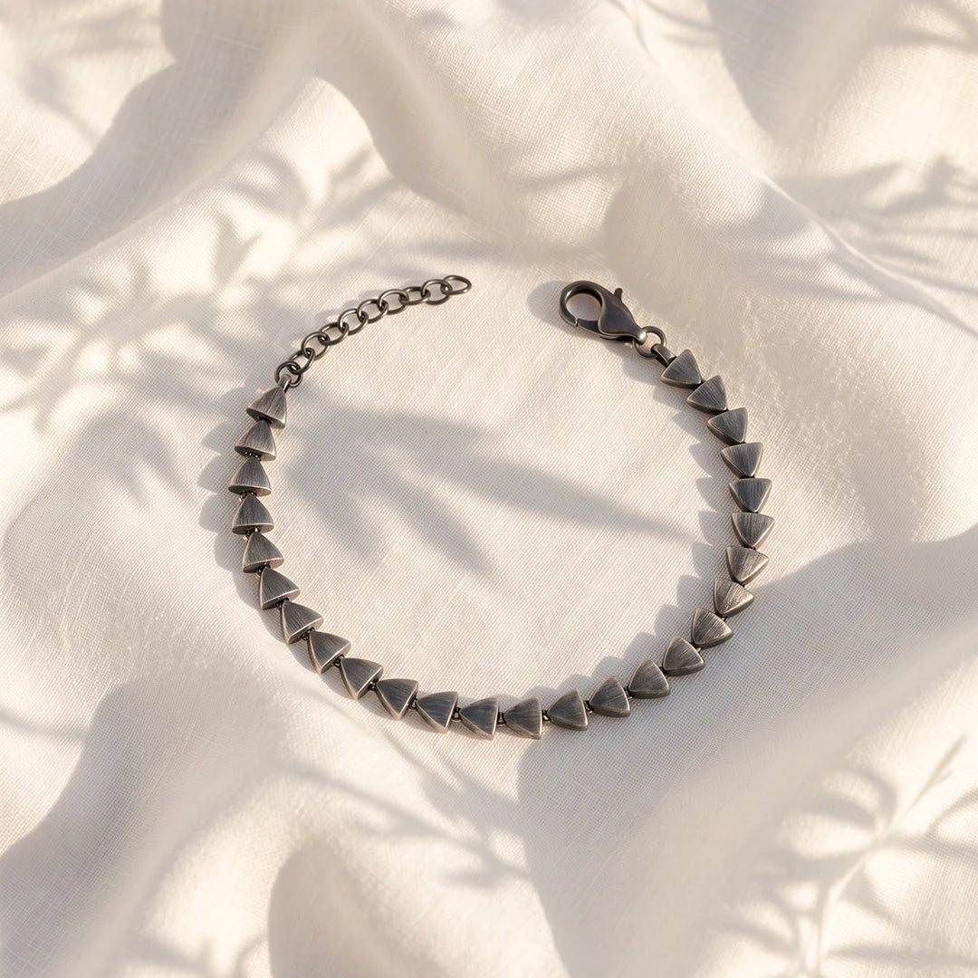 Antique Triangle Flex Ladies Bracelet | 925 Sterling Silver