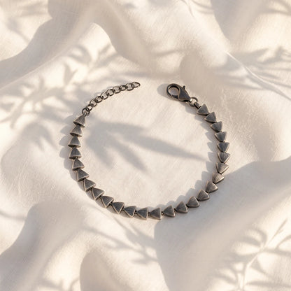 Antique Triangle Flex Ladies Bracelet | 925 Sterling Silver