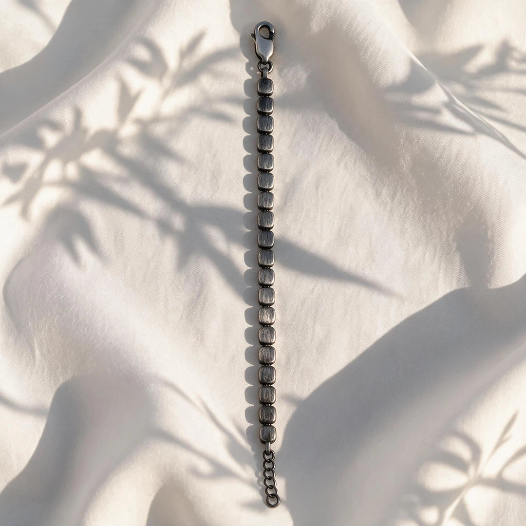 Antique Square Flex Ladies Bracelet | 925 Sterling Silver