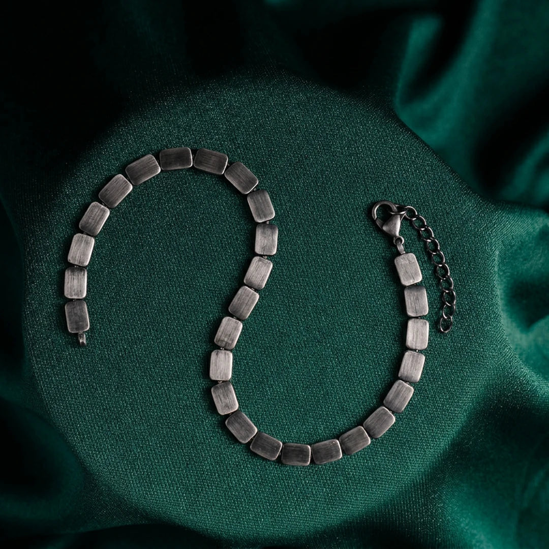 Brushed Square Flex Ladies Bracelet | 925 Sterling Silver