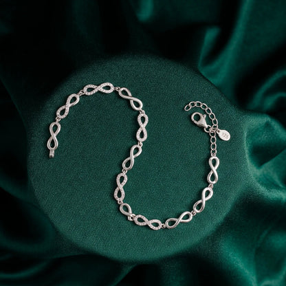 Infinity Sparkle Ladies Bracelet | 925 Sterling Silver